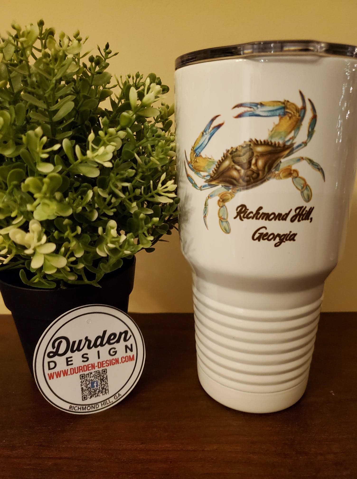 Custom 30 oz. White Vacuum Insulated Tumbler w/Lid