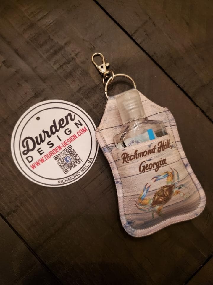 Custom Sanitizer Bottle Holder W/Sanitizer