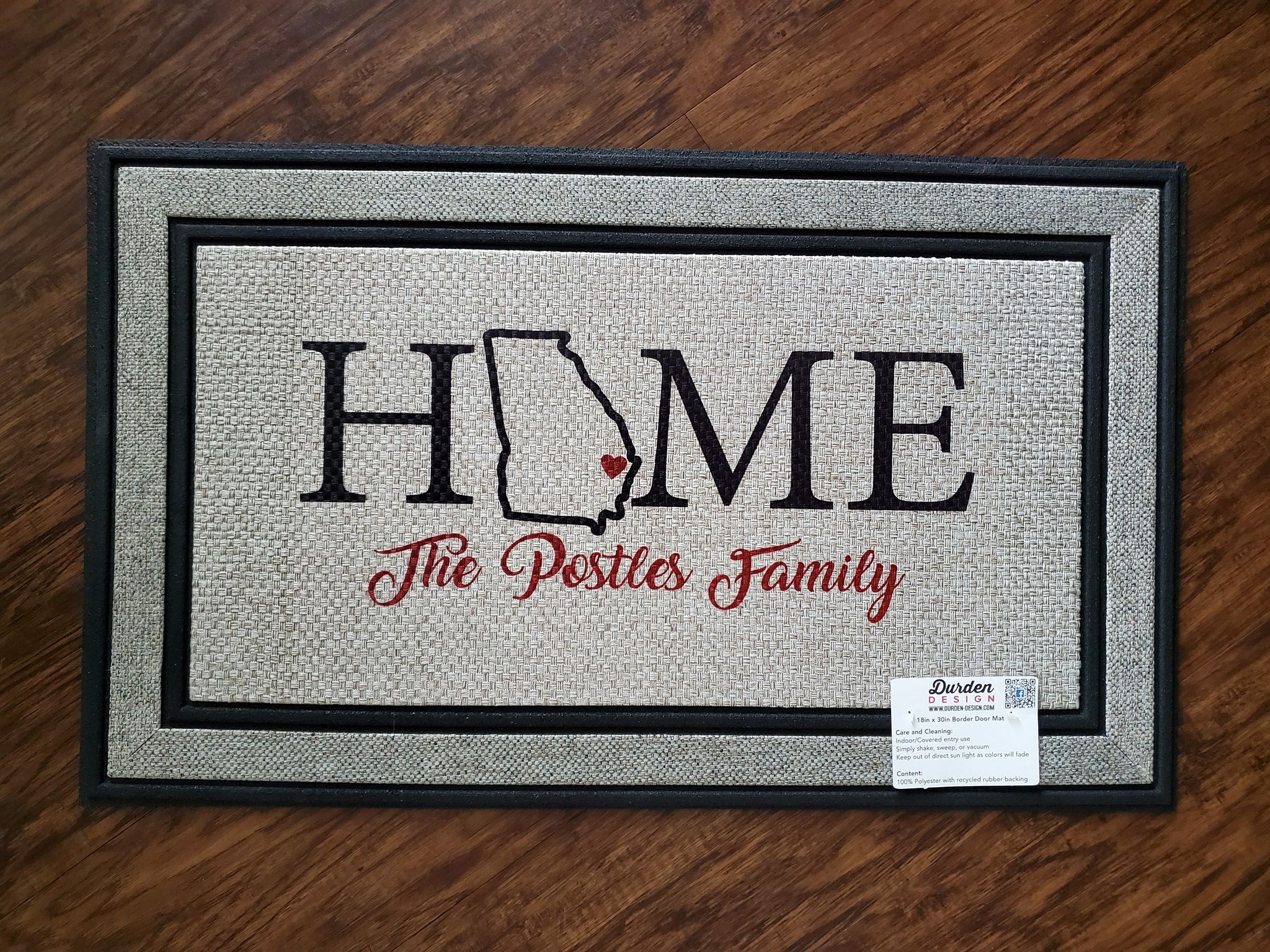 Georgia Home Door Mat W/NAME