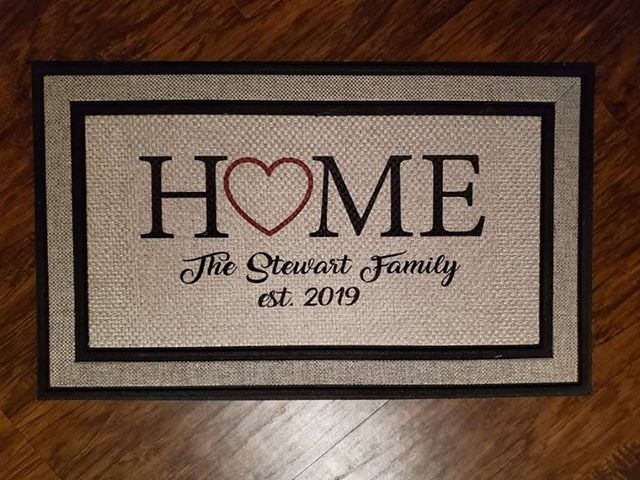 Home Door Mat W/HEART