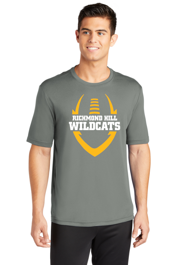 Richmond Hill Wildcats Football design in Gold print