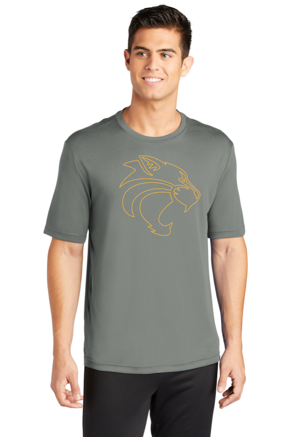 Wildcat (POWERCAT) design in Gold  Outline print