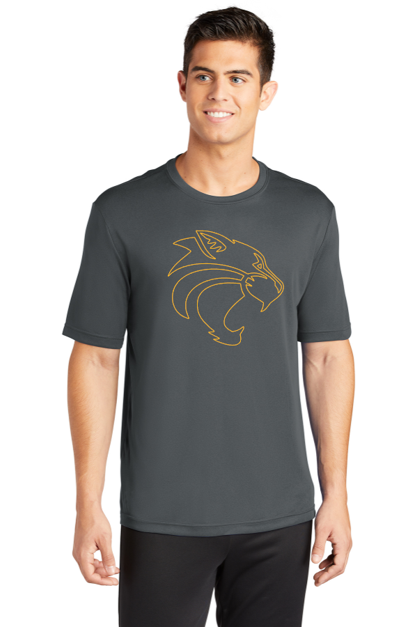 Wildcat (POWERCAT) design in Gold  Outline print