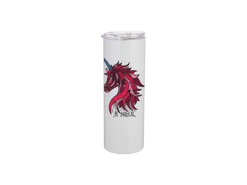 Custom 20oz Skinny White Tumbler