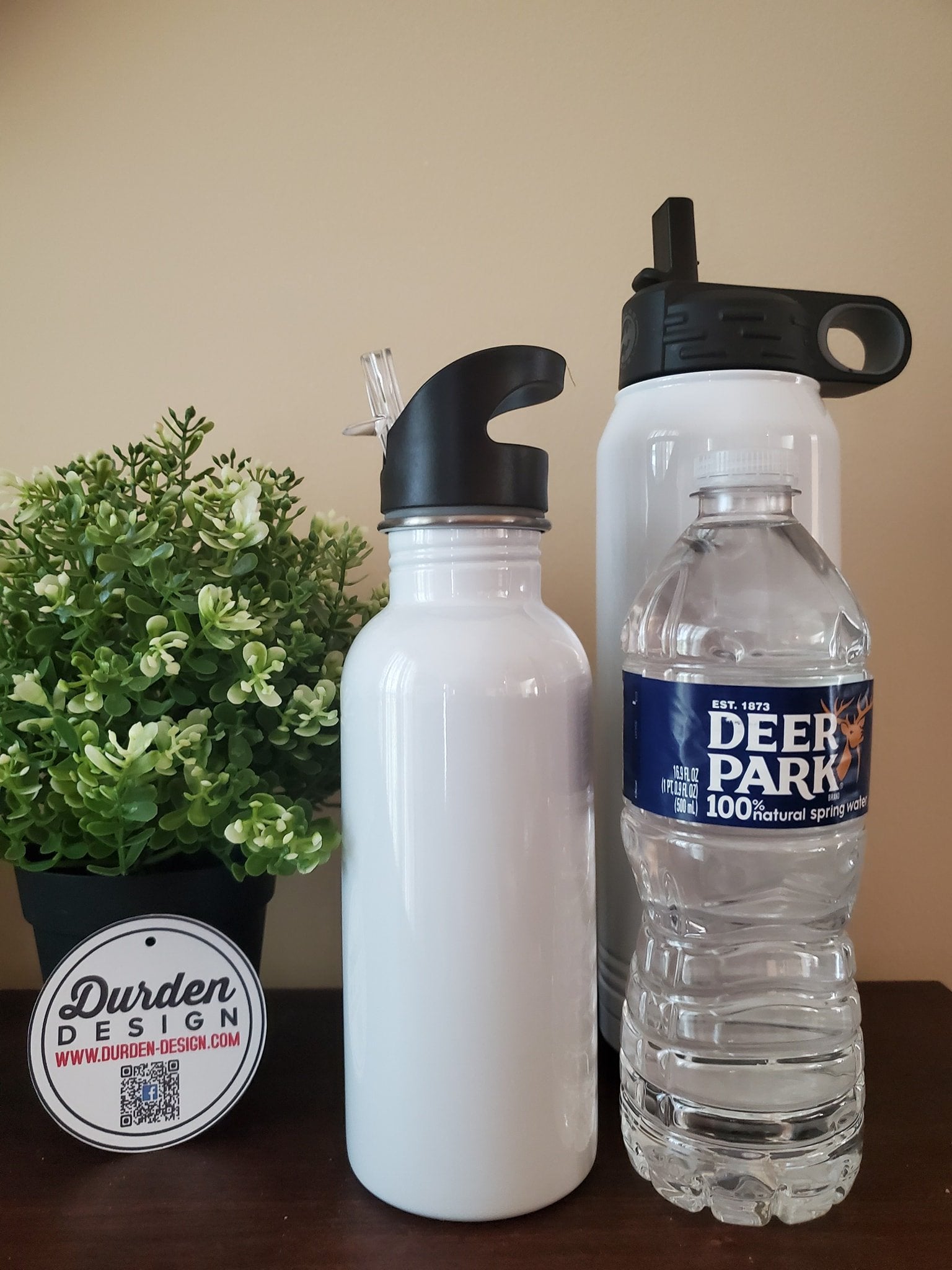 Custom Water Bottle - White