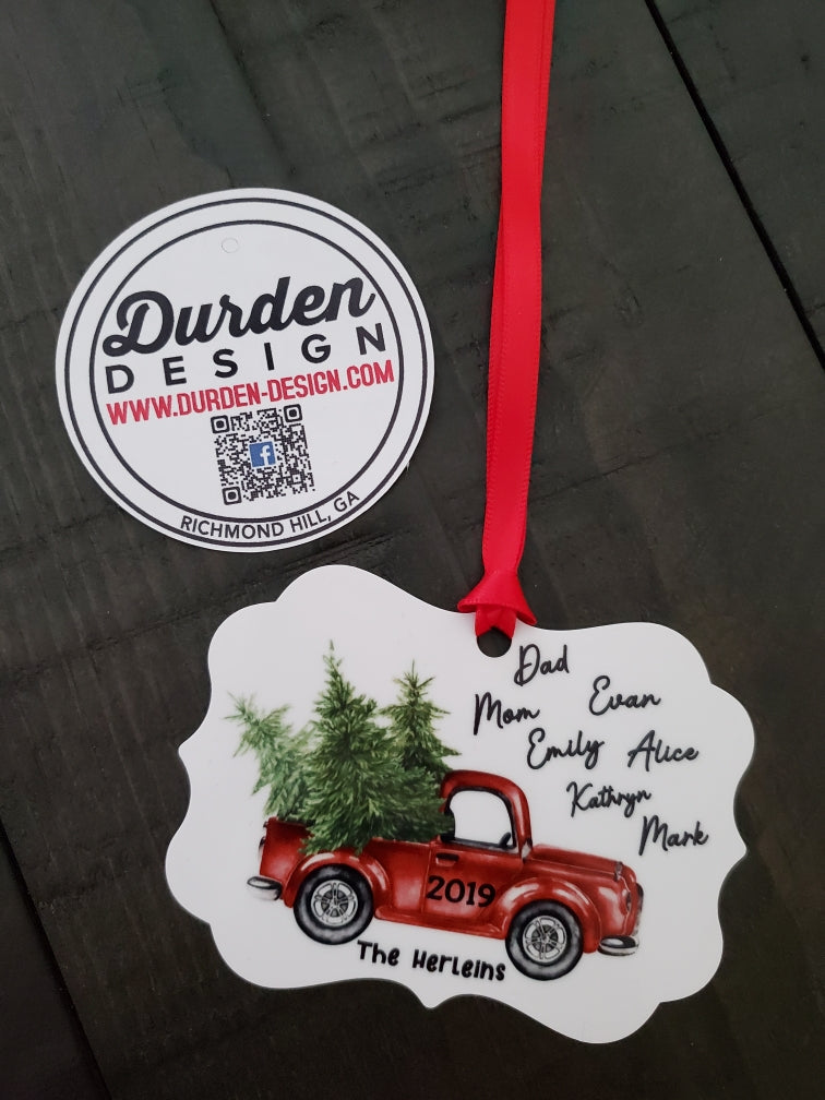 Custom 2021 Truck Benelux Aluminum Christmas Ornament - 2.76" x 3.95"