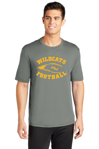 Wildcats RH Football design in Gold print